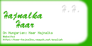 hajnalka haar business card